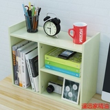 桌上书架学生小型收纳柜简易置物架木质多层办公室桌面小书架