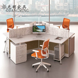 办公家具办公桌简约职员桌组合屏风工作位员工桌椅转角卡位三人位