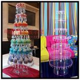 亚克力加高7层圆形翻糖蛋糕架子七层水果糕点展示架甜点婚庆生日