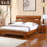榆木床全实木1.8米双人床榆木厚重款床实木组合家具卧室家具婚床