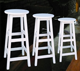 定制白高脚凳简约实木酒吧椅吧台椅吧台凳吧凳前台椅子高椅