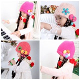 韩版6-12个月女宝宝冬季新款假发帽子婴幼儿童公主假发帽子1-2岁