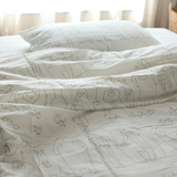 Castle Garden斜纹纯棉床品套件被套+床单+枕套组合 动物园ZOO 绿