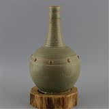 热卖热卖越窑青瓷单色釉雕刻天球瓶仿宋代出土古瓷器古玩古董老货