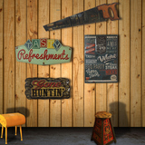loft美式复古酒吧装饰创意立体工业风铁皮画咖啡店墙上壁饰墙饰