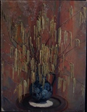 西洋老油画 - 20世纪上半叶带签名静物油画《盛开后的蓟菊花》