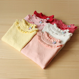 秋冬女童打底衫毛衣中高领婴儿女宝宝棉线针织套头纯色0-1-2-3岁