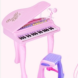 a玩具钢琴儿童电子琴带麦克风可充电可弹奏34岁56岁女孩生日礼物