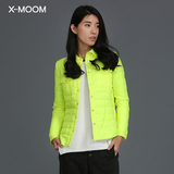 X－Moom专柜正品 衬衫领 亮彩色 薄款短棉衣 HMDMB8342A