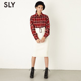 SLY专柜热销春季日系复古毛线编织半身裙女0308AY71-0030