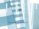 包邮地中海田园简约现代大格子纯色桌布沙发布料薄款加厚棉麻灰蓝