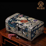 紫贝 韩国公主 首饰盒 木质漆器 带锁珍珠翡翠收藏盒复古欧式进口