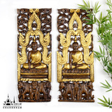 芭提小築 东南亚风格木雕工艺品 泰国柚木佛像辟邪大象木雕壁挂