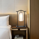 现代新中式台灯创意led简约现代卧室床头台灯铁艺复古书房台灯