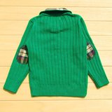 冬季儿童毛衣加厚专柜贝蕾地纯棉线1-3岁男童高领男孩翻领毛衣