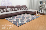 预售加厚加密手工腈纶地毯卧室地毯晴纶茶几客厅地毯灰色格子