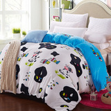 法莱绒法兰绒卡通格子条纹素色床单单人学生儿童床上用品单件被套