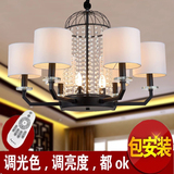 新中式吊灯水晶吊灯LED客厅灯铁艺复古酒店工程卧室餐厅吸顶吊灯
