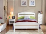 床单新款白漆简约现代2人松木儿童床原双人床纯实木