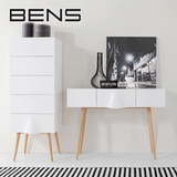 BENS奔斯 现代简约北欧实木斗柜 白色烤漆五斗柜 装饰柜储藏柜801
