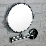 浴室壁挂旋转化妆镜折叠梳妆镜卫生间伸缩镜子双面卫浴放大美容镜