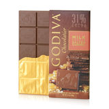 现货 质保16年12月 美国Godiva 歌帝梵31%海盐焦糖牛奶巧克力直板