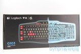 正品行货 罗技G103 游戏键盘 可编程宏按键 带手托 台式机LOL键盘