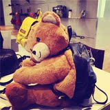 美国代购Moschino15明星同款泰迪熊正品真皮双肩可爱小熊背包