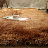 客厅沙发茶几卧室床头床边地垫 加厚弹力丝地毯 纯色满铺现代宜家
