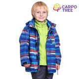 卡波树儿童冲锋衣男童三合一两件套可拆卸运动防水抓绒登山服外套