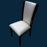 新款橡胶木餐椅 黑白PVC椅休闲椅 电脑办公椅 FE69A7db