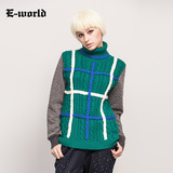 E－World/衣－我的女装羊毛针织衫长袖高领毛衣V1201