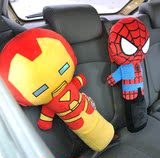 韩国代购正品迪斯尼蜘蛛侠儿童汽车座椅 安全带套 安抚娃娃抱枕SE