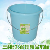 533厂家直销 耐摔包邮 塑料水桶批发10元以下塑料桶家用水桶 四色