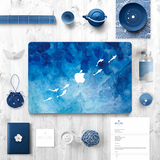 无限造物原创鱼群MacBook苹果笔记本电脑保护膜贴纸文艺蓝Pro/Air