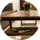 新品美式乡村复古咖啡桌 loft工业风格铁艺茶几 电脑桌沙发会议桌