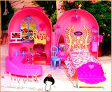 芭比娃娃甜甜屋女孩过家家玩具 娃娃套装 城堡别墅 梦幻衣橱