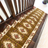 欧式实木楼梯地毯防滑脚垫旋转楼梯踏步垫子走廊转角定制免胶自粘
