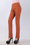 雅莹专柜正品橙色小脚铅笔牛仔裤E12AH6003A原价1399（有瑕疵）