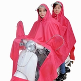 电动车雨衣 电瓶车男女双人牛津布雨披 大帽檐摩托车踏板车有镜套
