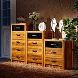 现代橡木实木质储物柜组合三四五斗柜收纳五斗橱宜家简约组合柜