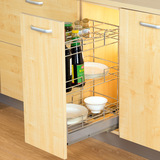 厨房橱柜拉篮 阻尼导轨 多功能置物收纳架子抽屉式调味调料篮