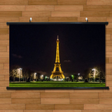 法国巴黎风景埃菲尔铁塔巨幅海报挂轴画有框画酒吧咖啡厅装饰画