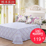 博洋家纺单个床单单件纯棉加厚双人1.8m床条纹简约布1.5米宿舍