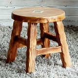复古原木实木松木小板凳换鞋凳儿童凳矮凳小方凳小圆凳子家具包邮