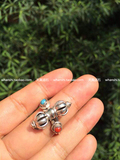 【辰时晨光】老银戒指 绿松石红珊 辟邪护身 法器 收藏 尼泊尔