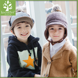 韩国儿童帽子秋冬款男宝宝冬季护耳帽保暖滑雪帽东北帽2-8岁潮