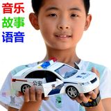热卖塑料仿真汽车模型玩具116惯性音乐故事古诗 声光北京现代警车