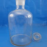 透明细口瓶 3000ml 密封瓶 磨砂玻璃塞 中药泡酒瓶 教学仪器