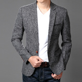 可可西冬季休闲西服男士小西装外套修身款型青年韩版便西上衣3026